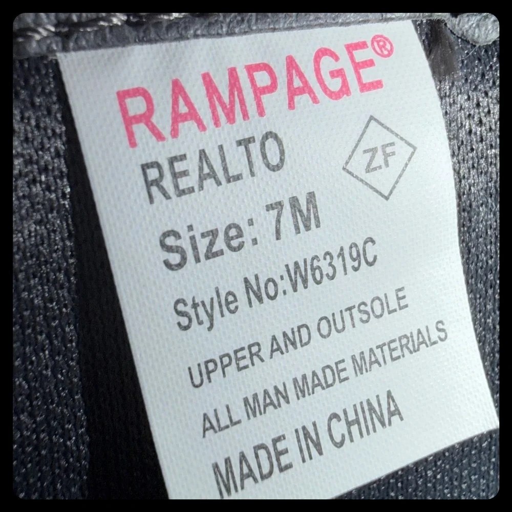 Rampage Rialto Boots Women 7 Gray Faux Leather Knee High Riding Moto